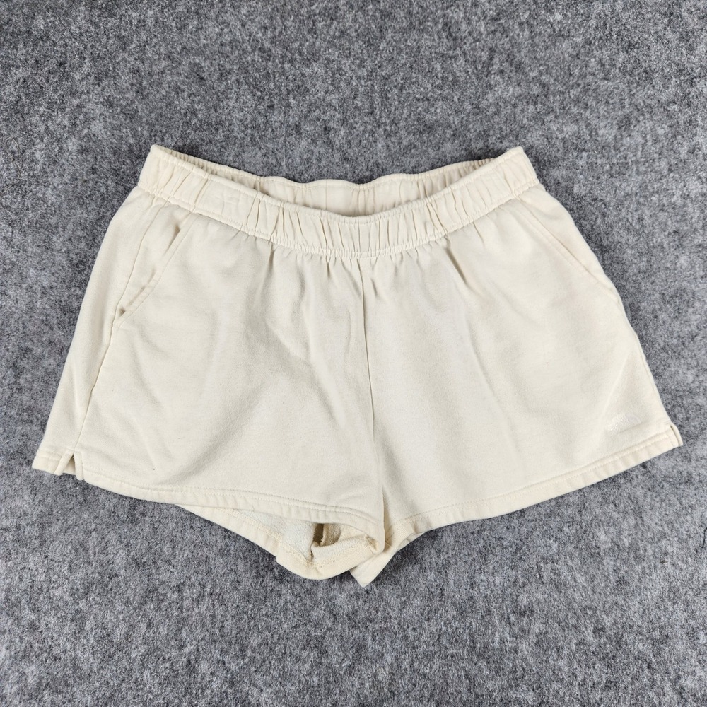 The North Face Half Dome Fleece Shorts Women XL White Athletic Lounge Hiking
